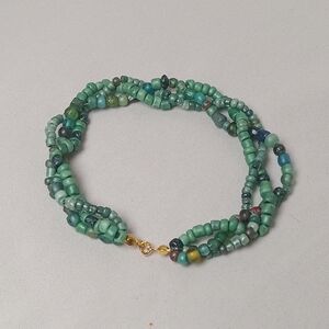 Hand Crafted Green Beaded Bracelet